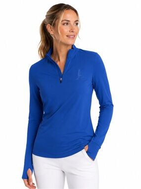 Greyson Halley Quarter Zip Women’s M Blue 1896 Golf Performance Pullover